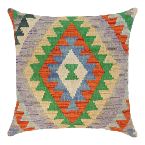 Modern Turkish Cedrick Hand Woven Kilim Throw Pillow