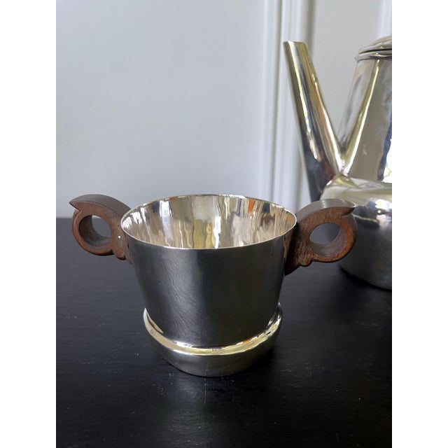 1940s Mexican Sterling Silver Coffee Tea Set William Spratling - Set of 3 For Sale - Image 15 of 18
