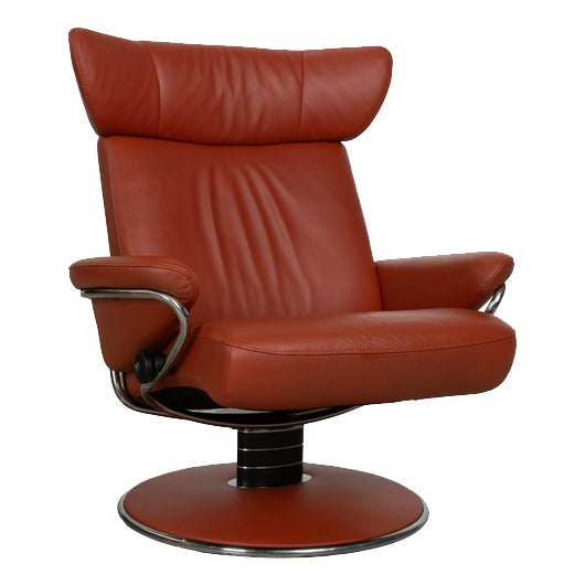 Large Jazz Recliner in Red Leather from Stressless For Sale