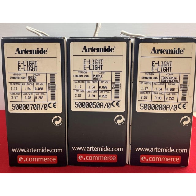 Lime Microlight Lamp by Ernesto Gismondi for Artemide, 1990, Set of 3 For Sale - Image 8 of 18