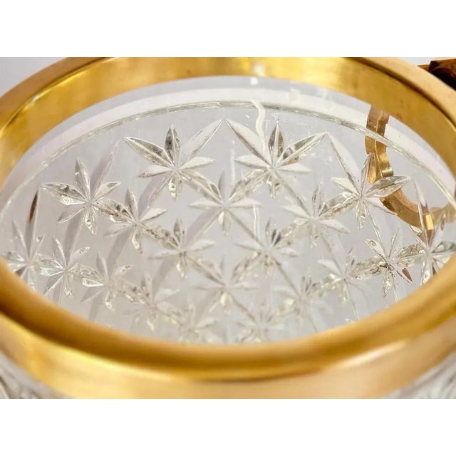 Champagne Bucket in Crystal and Brass, France, 20th Century For Sale - Image 5 of 12