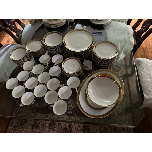 Vintage Imperial Deluxe Fine China Royal Muse 6845 by Sango Diner Set for 10- 77 Pieces For Sale - Image 12 of 12