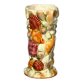 English Art Pottery Seashell Vase For Sale