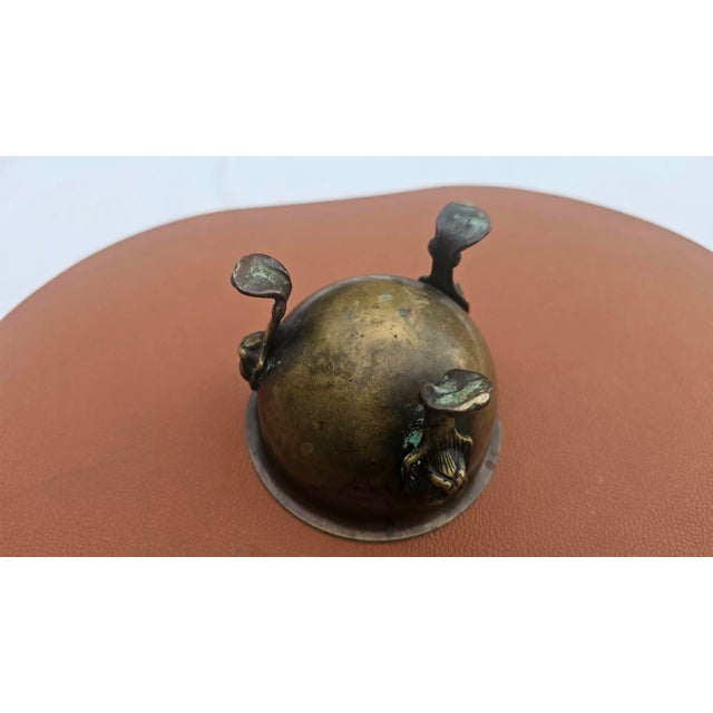 9th Century English Brass Bowl with Lion Mask and Paw Feet, 1890s For Sale - Image 5 of 7