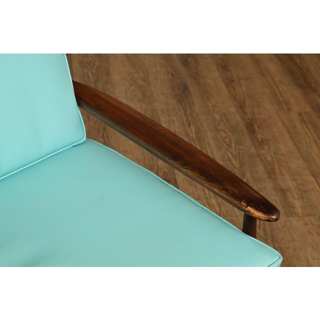 Mid Century Modern Oak Three-Seat Sofa For Sale In Philadelphia - Image 6 of 18