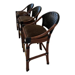 Palecek Designer Bar Stools- Vintage For Sale