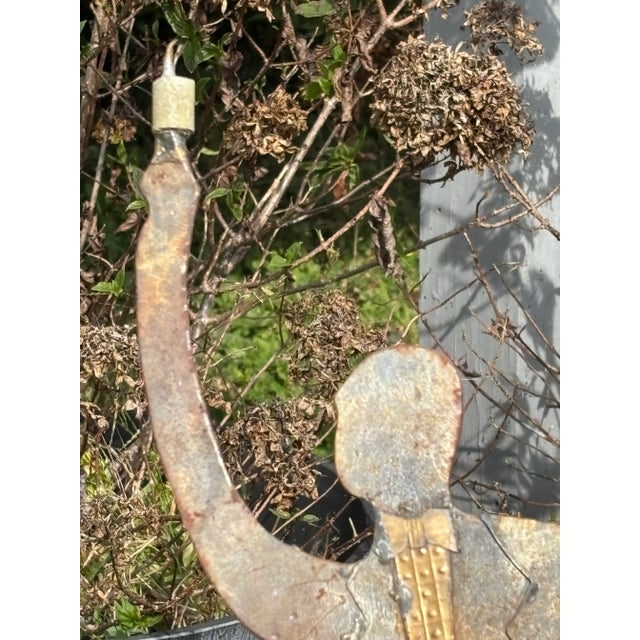 Champagne 20th Century Artisan Steel Figure of a Gentleman For Sale - Image 8 of 9