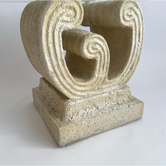 Glass and Stone Effect Side Table / Accent Table For Sale - Image 10 of 15