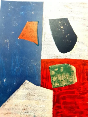 Colorful Abstract Composition - Lithograph 1958