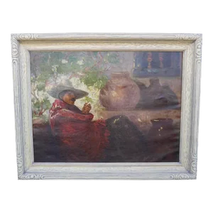 All in a Day's Work - Oil on Canvas 1920s