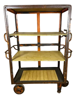 Vintage Industrial Wheel Rack