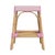 Spritely Home Accent Furniture Robias 24.5 in. Seat Height Rectangular Rattan Backless Counter Stool with Footrest, White/Pink Dot/ Natural Rattan Frame For Sale - Image 4 of 7