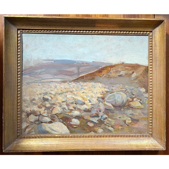 William [Billy] James Jr. (American 1882-1961) Impressionist Oil Painting of a Rocky Landscape For Sale - Image 4 of 8