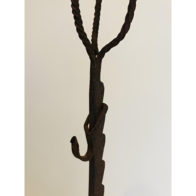 Metal 1650s Wrought Iron Landiers - a Pair For Sale - Image 7 of 9