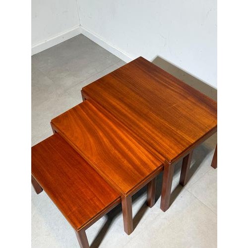 Elegant mid-century nest of tables by Gordon Russell , produced at the renowned Broadway Works. Crafted in beautifully...