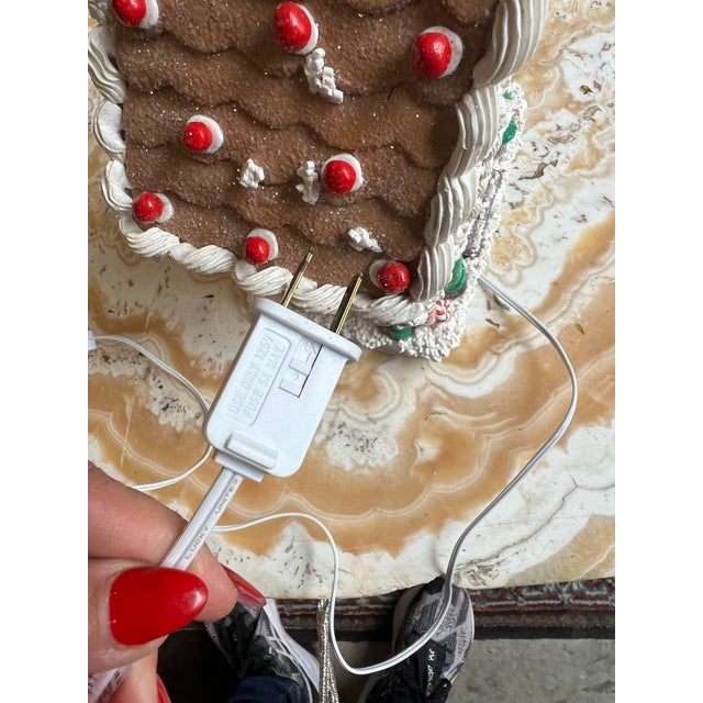 Vintage Light-Up Christmas House Decoration For Sale - Image 10 of 11