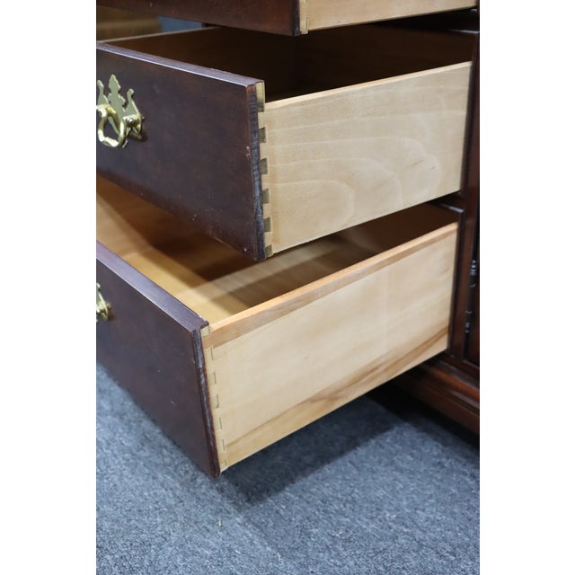Brown Thomasville Mahogany Triple Mirror Dresser For Sale - Image 8 of 12