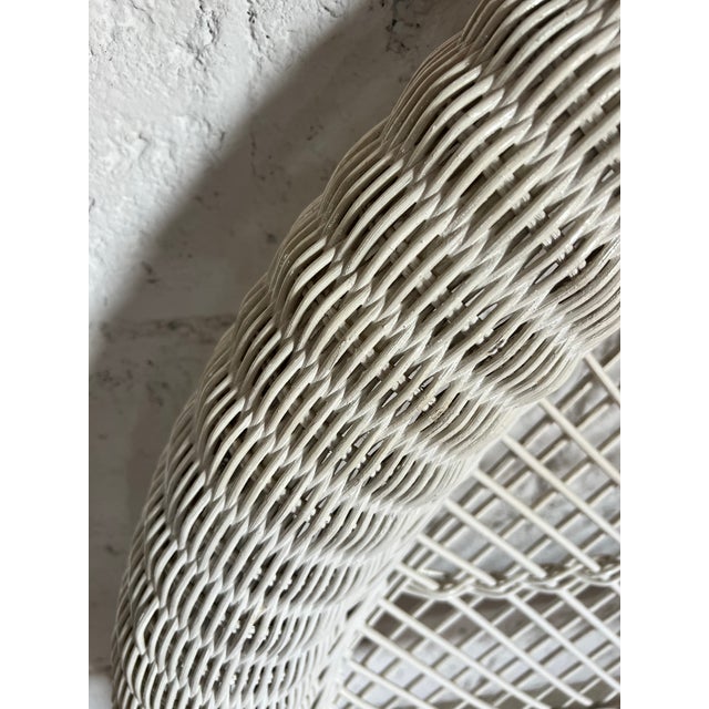 Traditional 1970s White Wicker Headboard Queen For Sale - Image 3 of 5