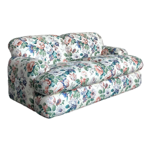 Vintage Regency Judith Norman Printed Floral Loveseat