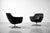 Mid-Century Scandinavian Modern Black Swivel Chairs, 1970s, Set of 2 For Sale - Image 6 of 18