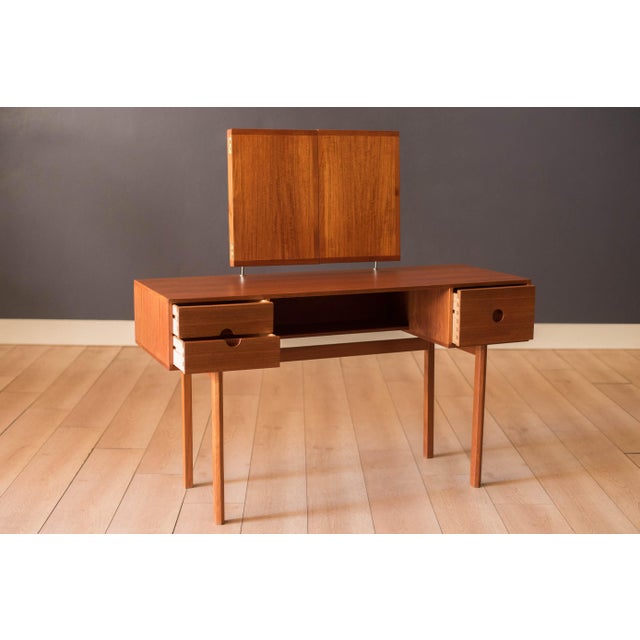 Vintage Kai Kristiansen Danish Modern Teak Vanity for Aksel Kjersgaard For Sale - Image 10 of 18