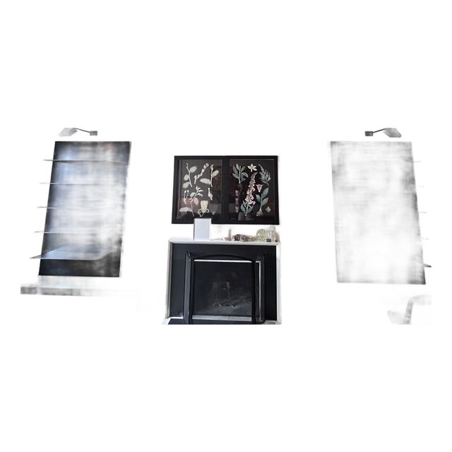 Pair of David Howell Design Face Fabricated Solid Steel Book Shelf Items, Attributed For Sale