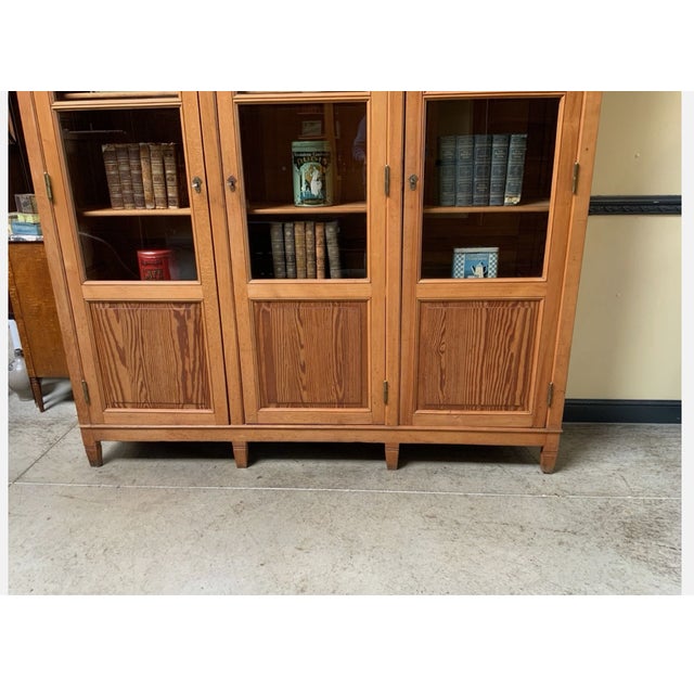 Brown Large Art Nouveau Bookcase, 1910 For Sale - Image 8 of 10