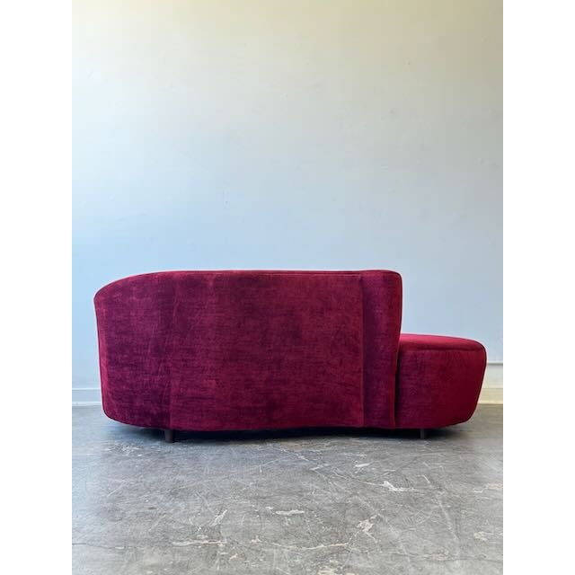 Kagan inspired sofa just in! We love this burgundy velvet asymmetrical seating, we love the silhouette and the view from...