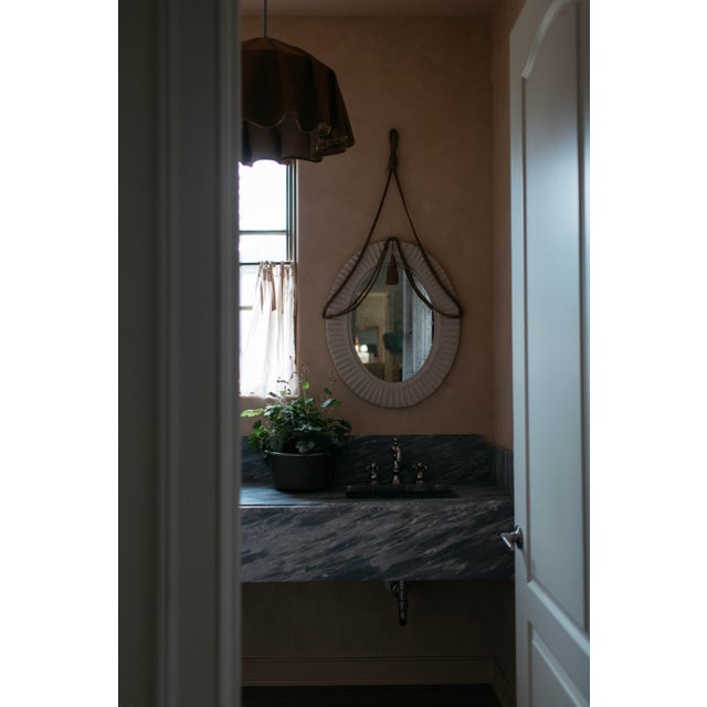 Merette Antique Mirror, Paper Mache For Sale - Image 4 of 4
