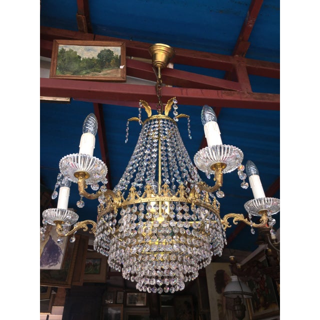 Crystal Chandelier, 1960s For Sale - Image 9 of 15