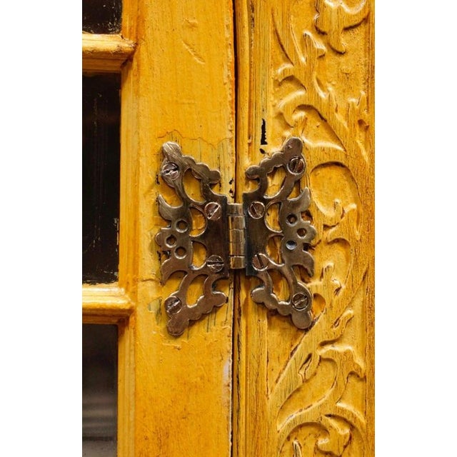 Antique Regency Ochre Astral Glazed Display Cabinet, 1820 For Sale - Image 6 of 9