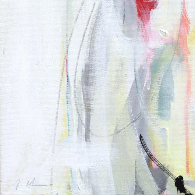 Textile Big Hats and Cocktails - Original Figurative Mixed Media Acrylic Painting on Canvas by Kellie Newsome For Sale - Image 7 of 9