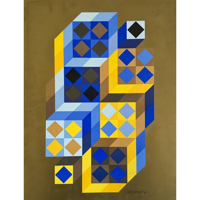 Victor Vasarely, Geometric Composition, 1984, Serigraph For Sale