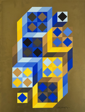 Victor Vasarely, Geometric Composition, 1984, Serigraph