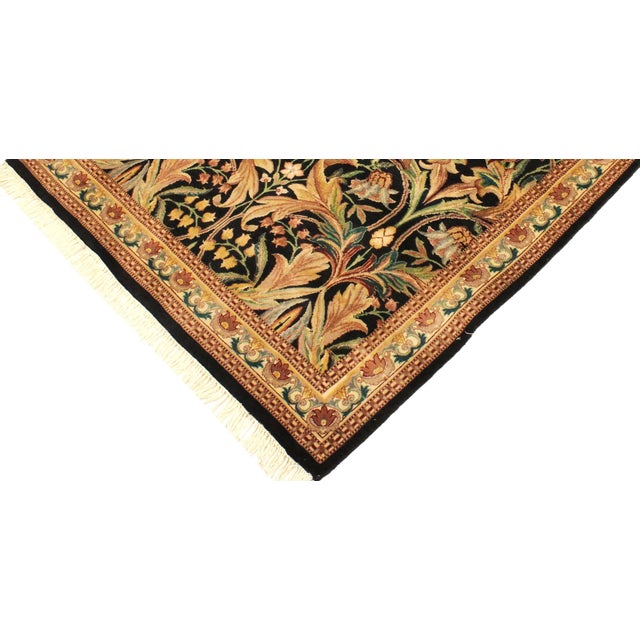 Shabby Chic Shabby Chic International Pak-Persian Latanya Black/Beige Wool Rug - 4'1'' X 5'1'' For Sale - Image 3 of 9