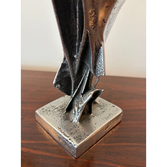 Mid Century Modern Brutalist Metal Bird Sculpture For Sale - Image 11 of 12