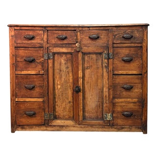 Vintage Fir Shop Cabinet, 1900s For Sale