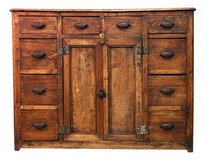 Vintage Fir Shop Cabinet, 1900s