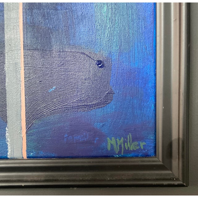 Abstract Blue and Green Original Artwork For Sale - Image 10 of 11