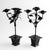 Vintage Hand-Forged Iron Rose Candelabra Set For Sale - Image 12 of 12