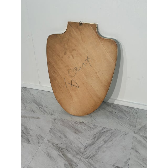 Metal Vintage Unique Brass Wall Mirror 1970s For Sale - Image 7 of 7