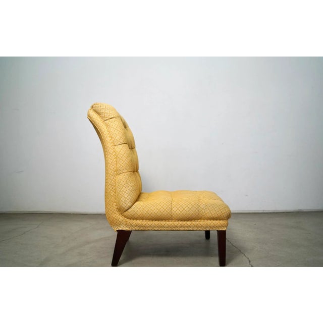 1960s 1960’s Hollywood Regency Tufted Scoop Slipper Chair For Sale - Image 5 of 12