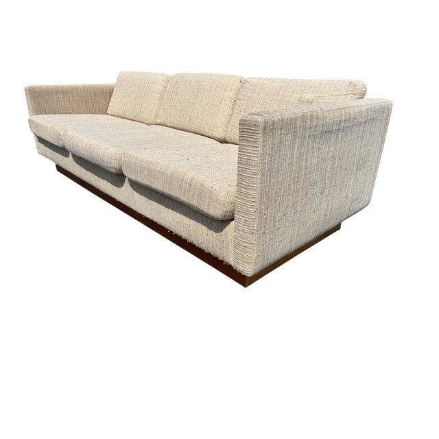 Vintage Danish Modern Teak Sofa & Loveseat W/Original Upholstery - Set of 2 For Sale - Image 4 of 13