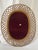 Tan Italian Riviera 1960's Rattan Oval Mirror by Franco Albini For Sale - Image 8 of 9