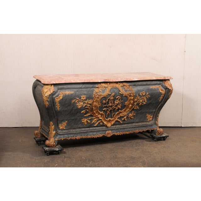 Italian Rococo Bombé Console, 18th C. For Sale - Image 4 of 12