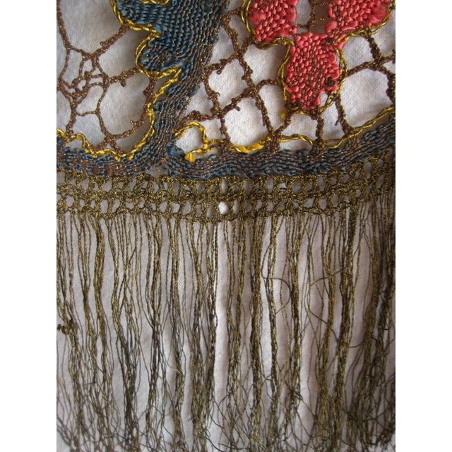 French Embroidered 1920 Table Runner For Sale - Image 9 of 10