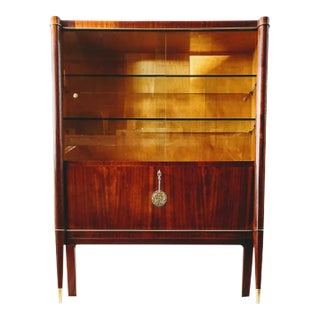 1920s De Coene Freres Belgian Art Deco Display Case, Cocktail Bar, Vitrine , Curio Cabinet "Voltaire" For Sale