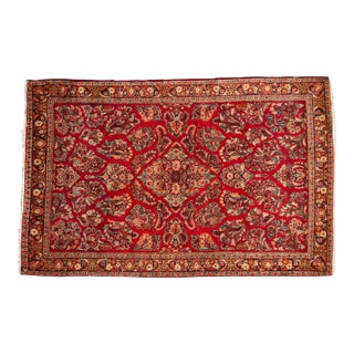 Vintage German Sarouk Rug - 4'2" X 6'6" For Sale