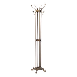 Hollywood Regency Metal Alloy Coat Rack, 1940s For Sale