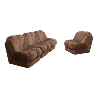 Vintage Italian Flower-Inspired Modular Sofa, 1970s, Set of 4 For Sale